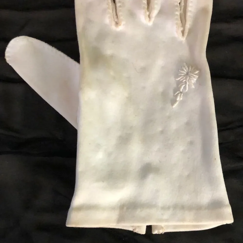 Vintage Gant Madeleine White Ladies Gloves Small